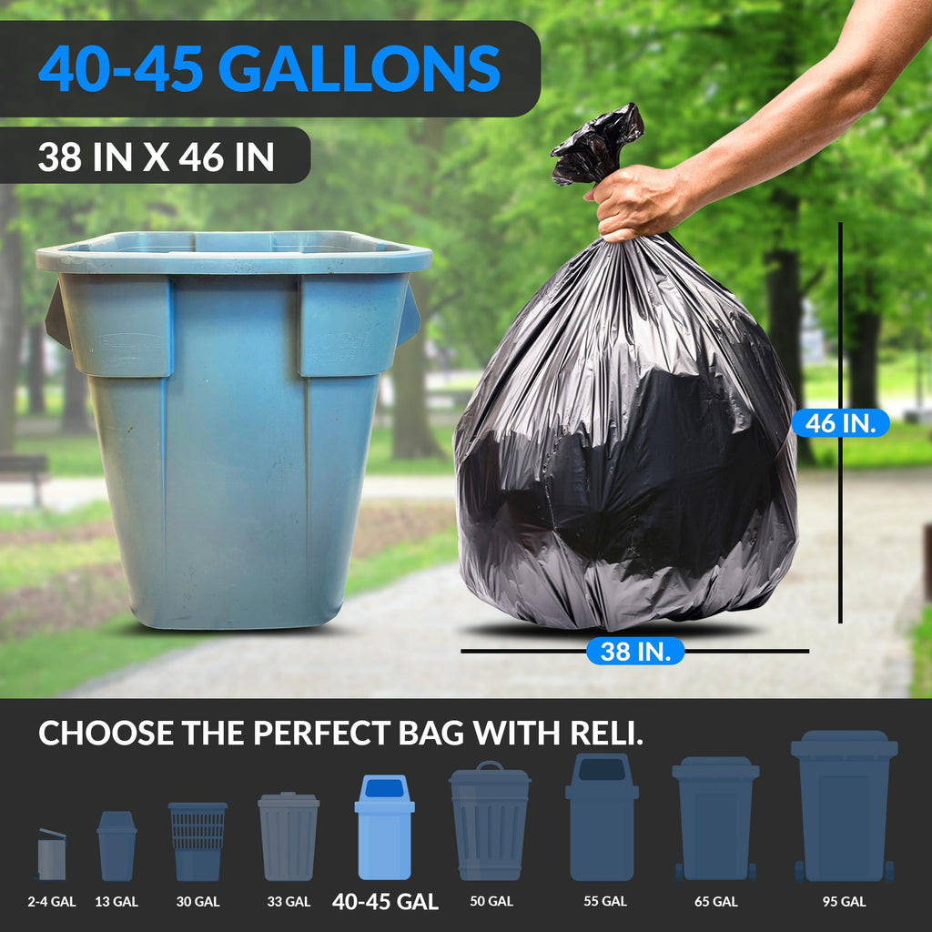 45 Gallon Heavy Duty Trash Bags M5148