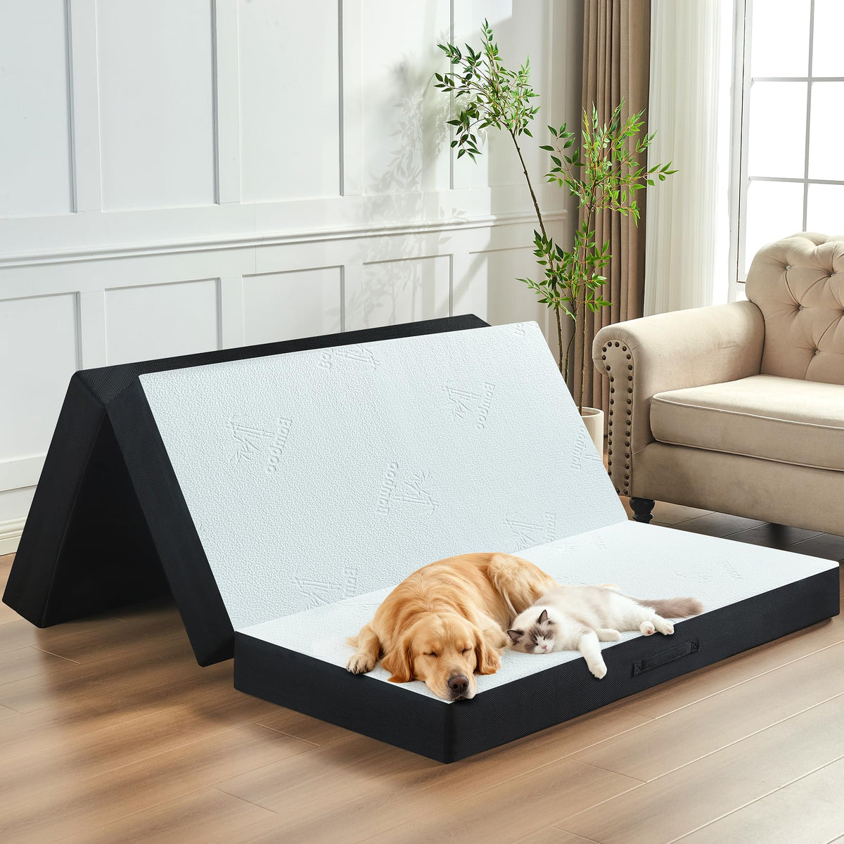 4 Inch Full Size Foldable Memory Foam Trifold Mattress E3142