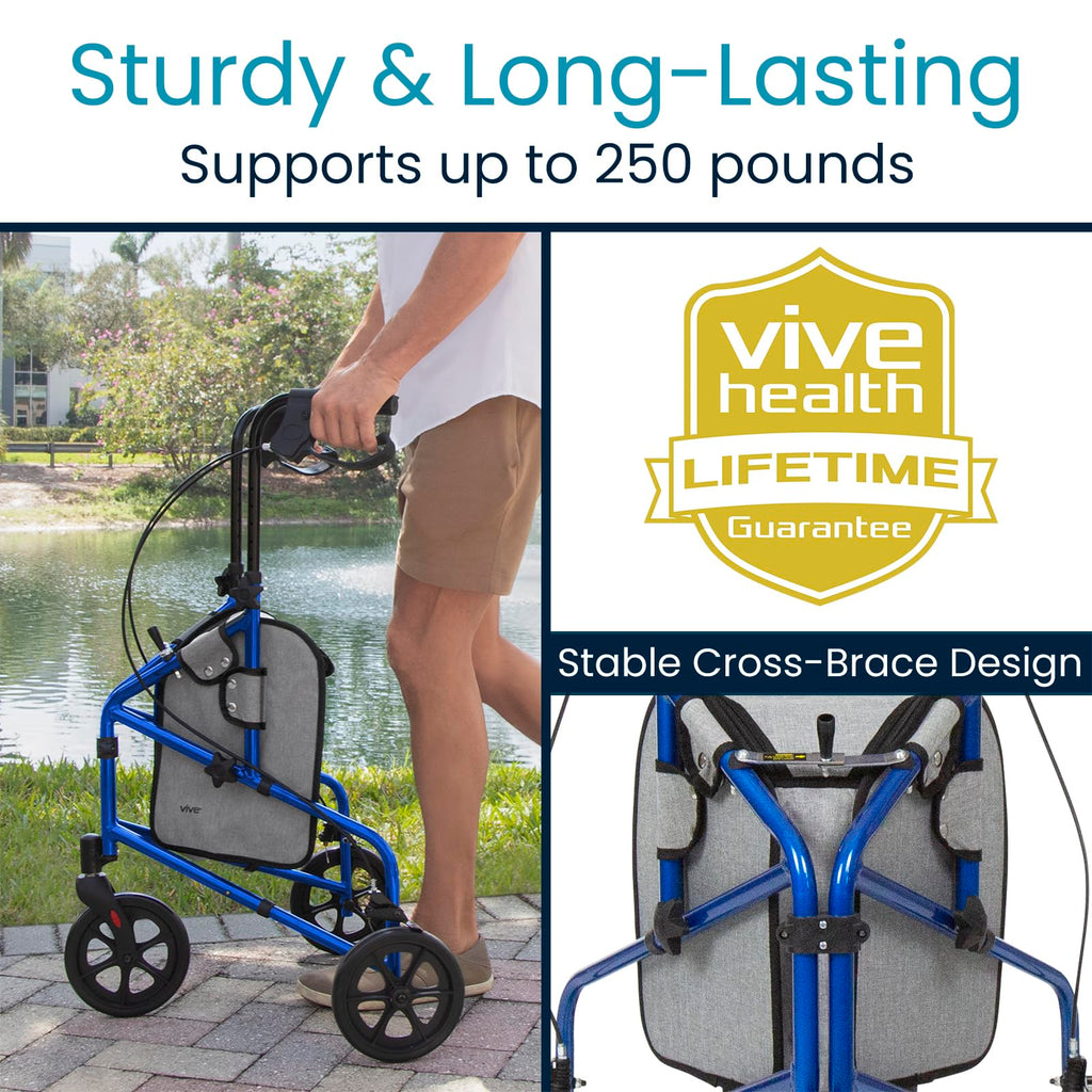 3 Wheel Foldable Walker D864