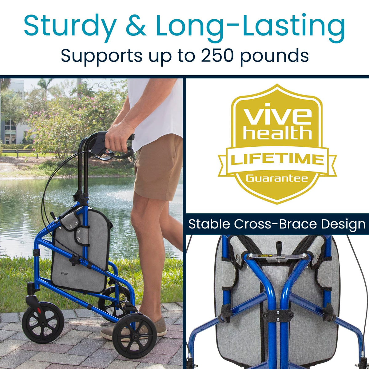 3 Wheel Foldable Walker D864