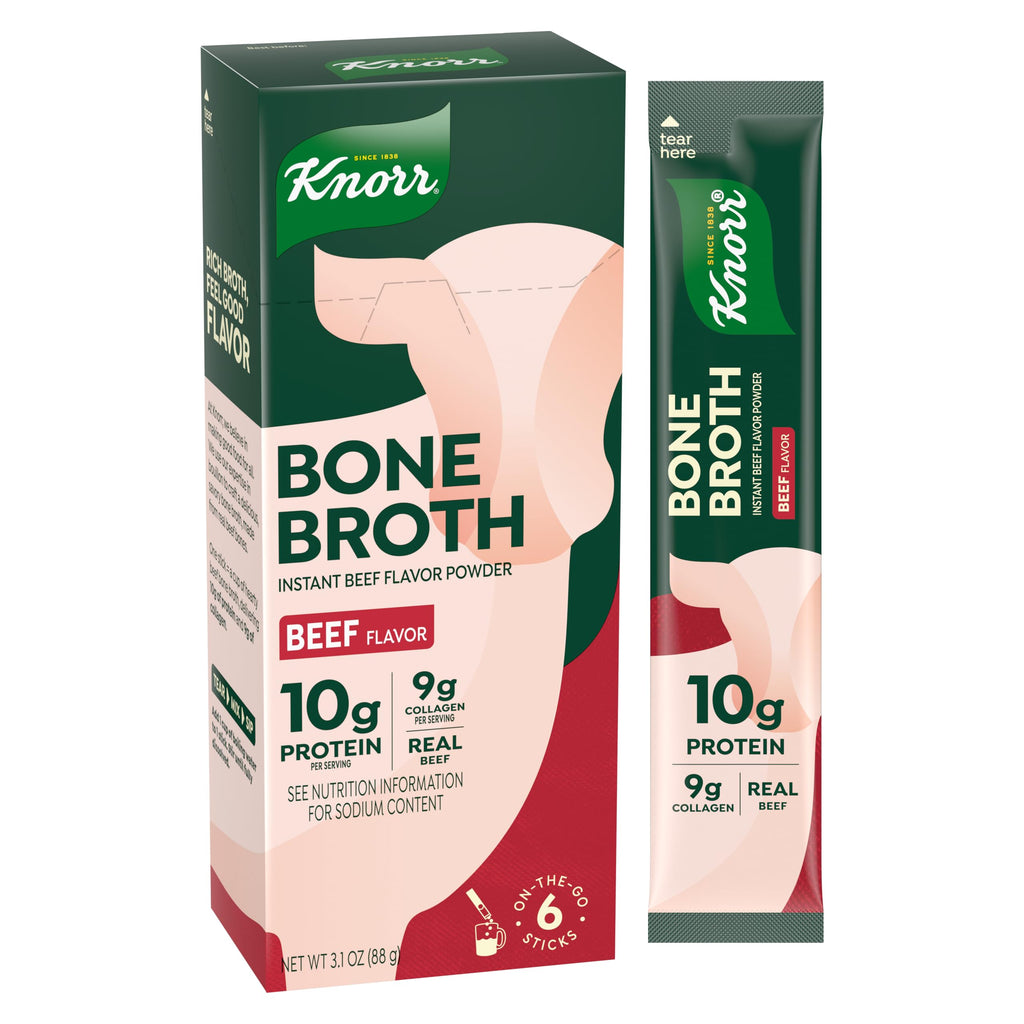 Beef Bone Broth Instant Powder Mix Packets, 6 Count T3571