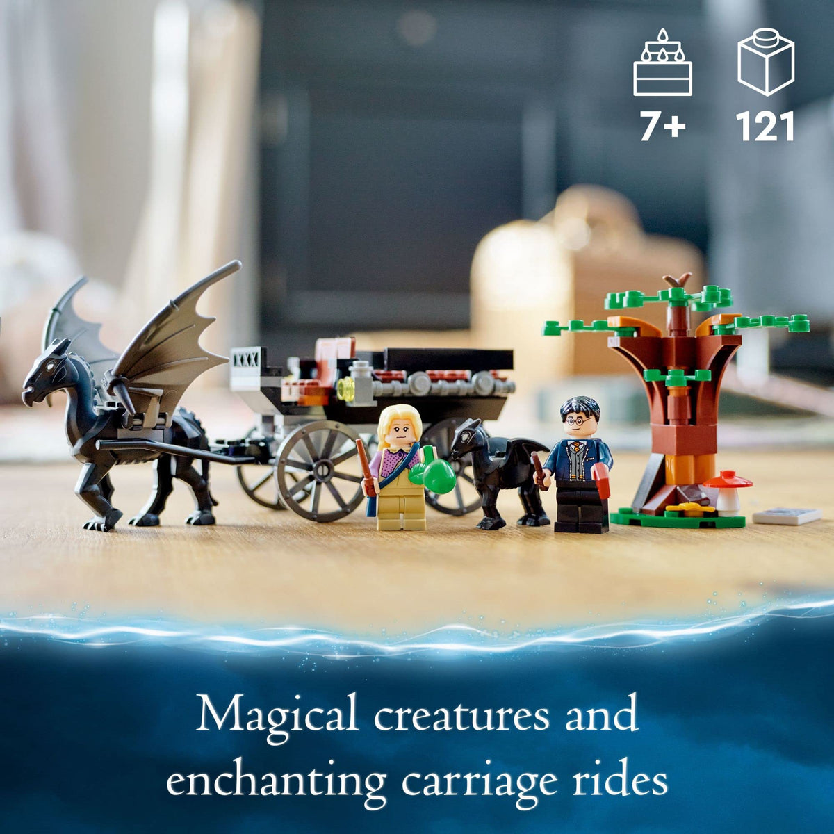 Building Toy Set with 2 Winged Horse Figures and Minifigure M54762