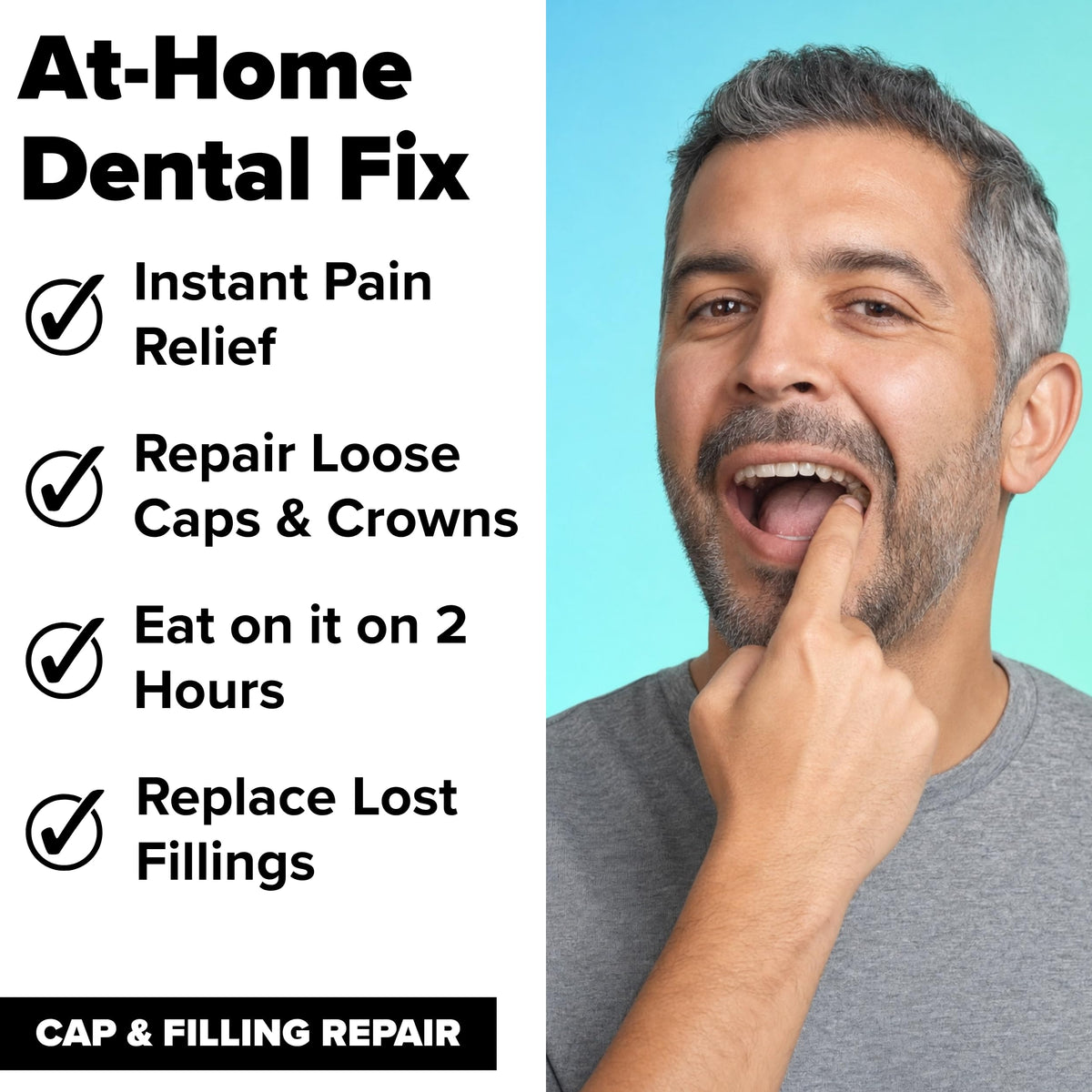 Loose Cap and Lost Filling Repair Dental Kit X4864