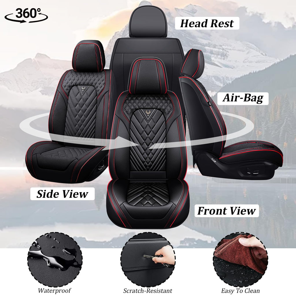 Waterproof Nappa Leather Full Set Car Seat Covers H719