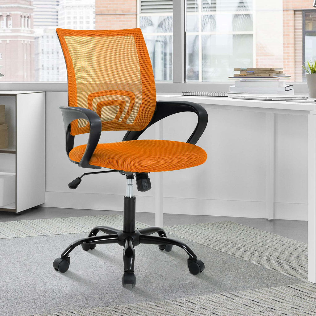 Orange Adjustable Mesh Office Chair with Lumbar Support R506685