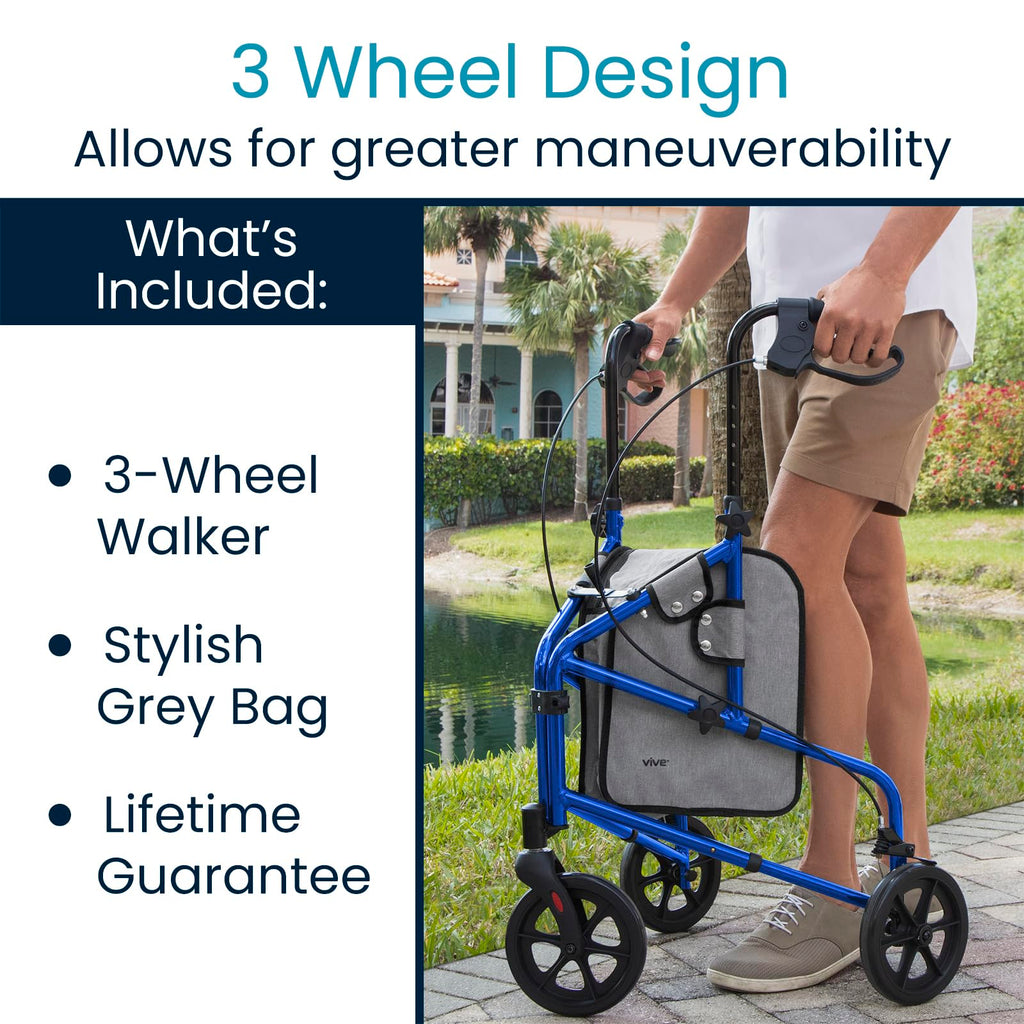 3 Wheel Foldable Walker D864
