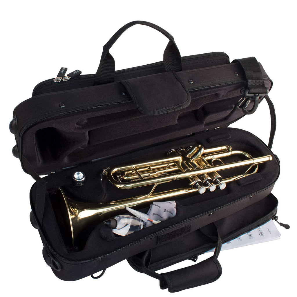Black Trumpet Case with Sheet Music Pocket U58244
