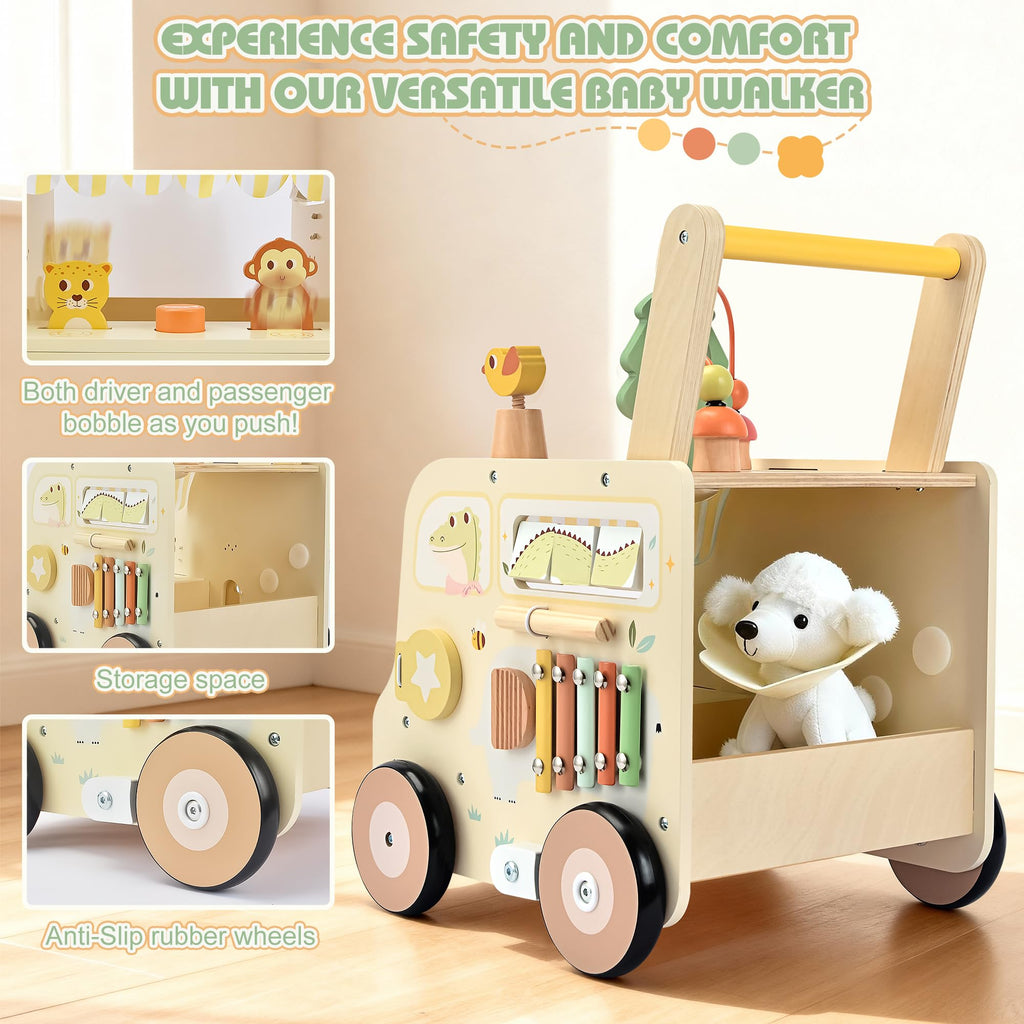 Wooden Activity Cube Push Walker B70685