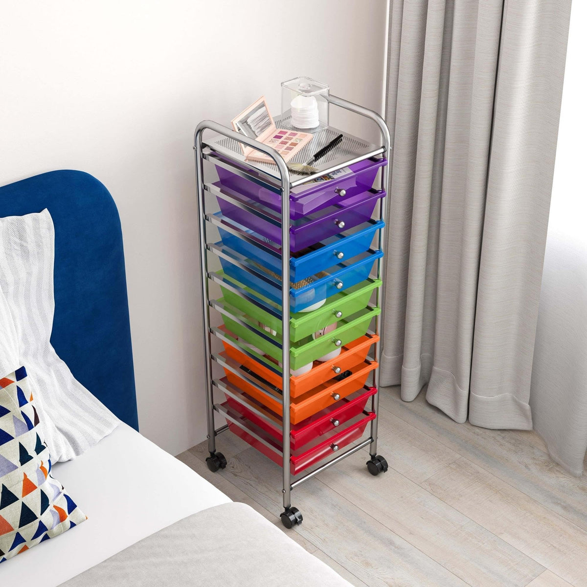 10 Drawer Rolling Storage Cart with Wheels Q44534