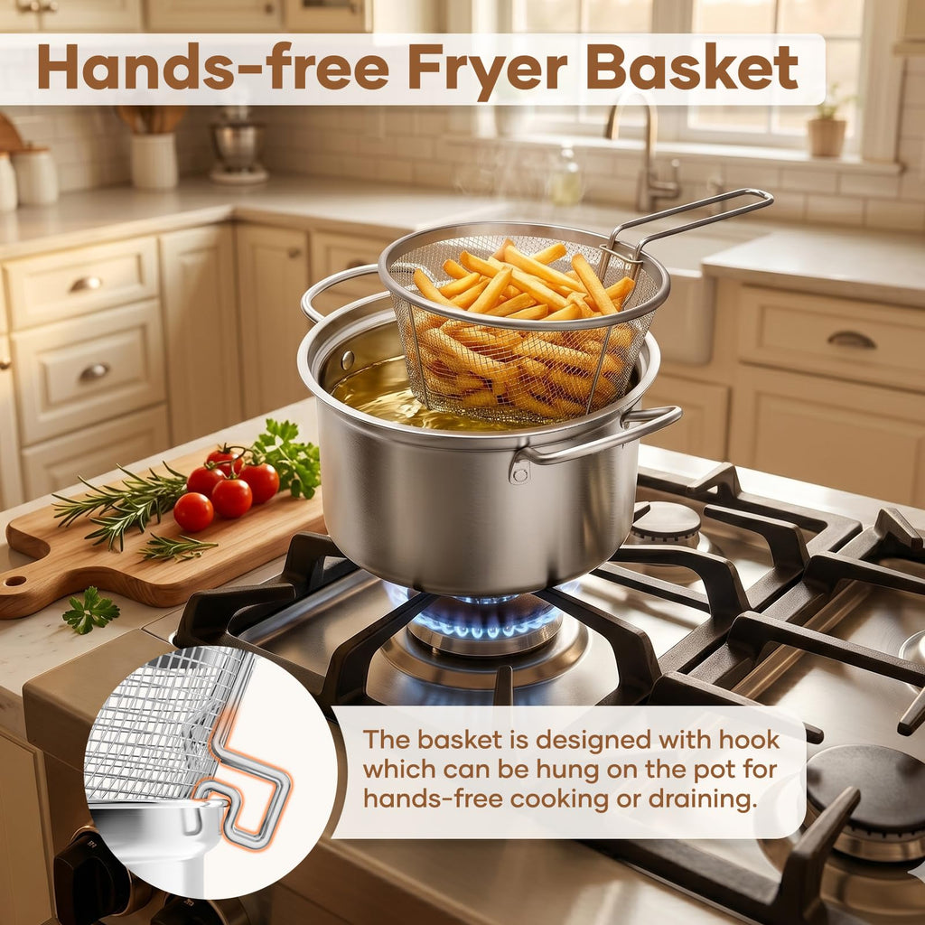 Deep Fryer Pot with Basket 6.3QT M55028