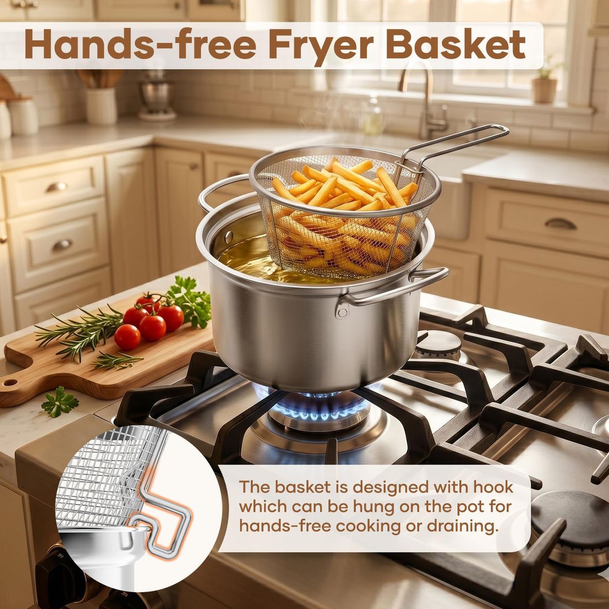 Deep Fryer Pot with Basket 6.3QT M55028