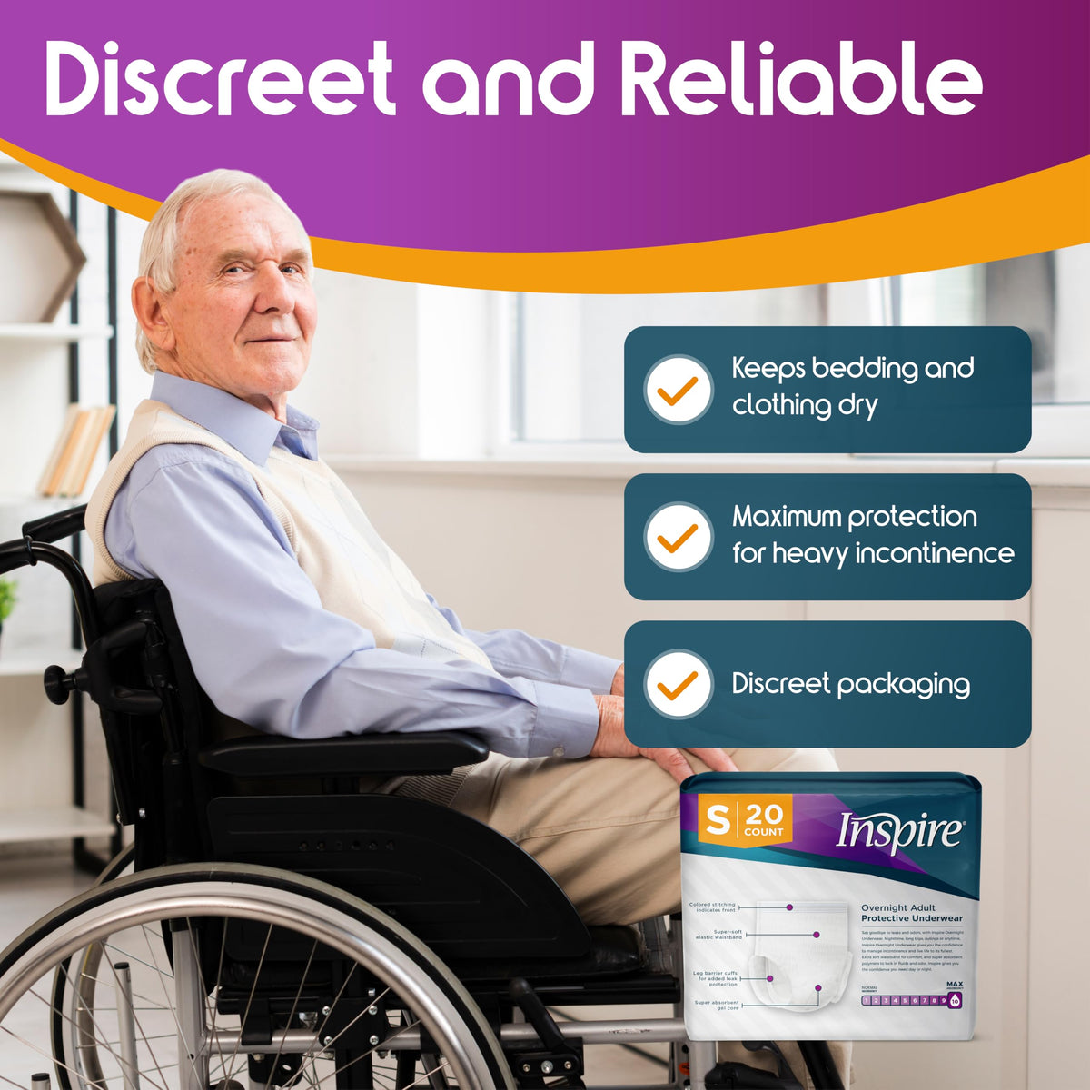 Adult Diapers Max Absorbency Leak Proof Incontinence Underwear Q227604