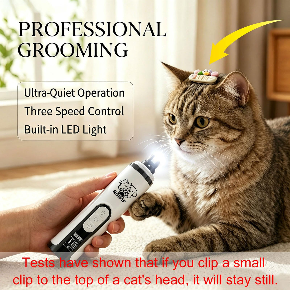 Dog Nail Grinder with Light F666