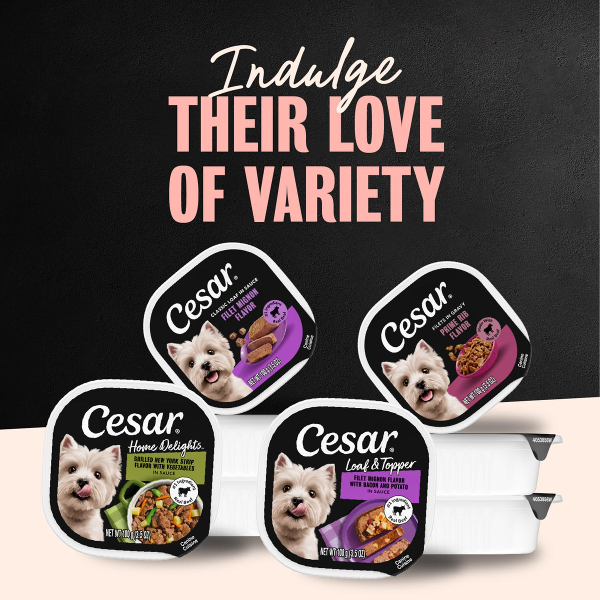 Steak Lovers Variety Pack Wet Dog Food 3.5 oz 36 Count H92883