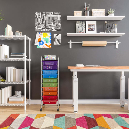 10 Drawer Rolling Storage Cart with Wheels Q44534