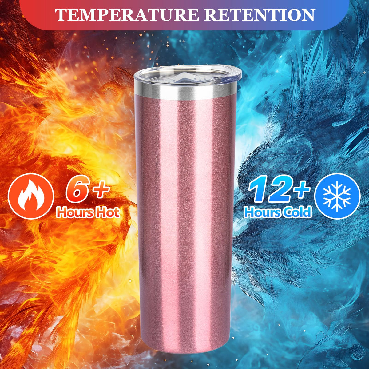 20 oz Stainless Steel Vacuum Insulated Tumbler with Lid and Straw Z9132