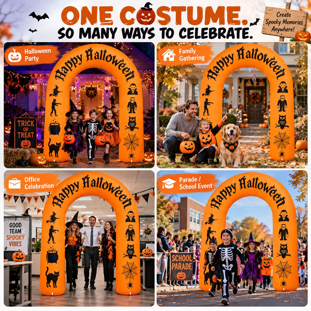8FT Halloween Inflatable Arch with LED Lights R104