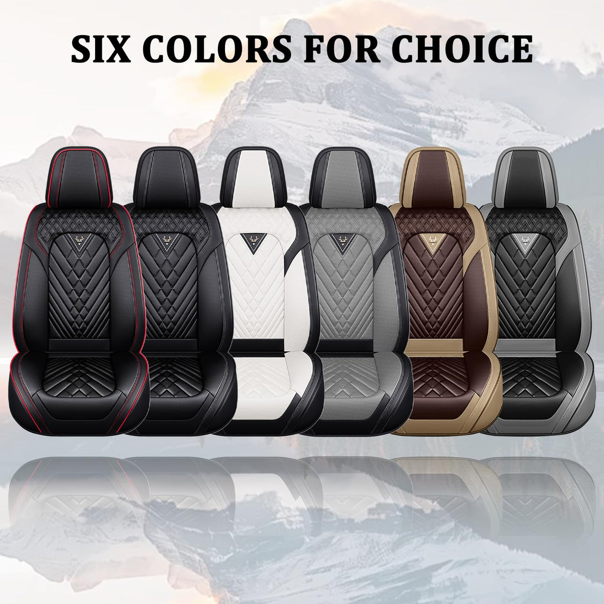Waterproof Nappa Leather Full Set Car Seat Covers H719