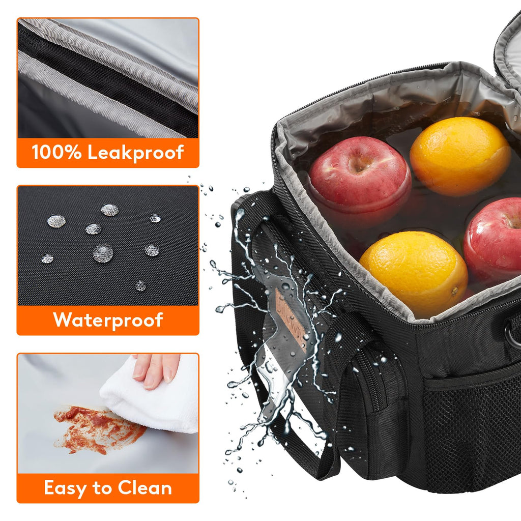 Black Insulated Lunch Bag Y2439