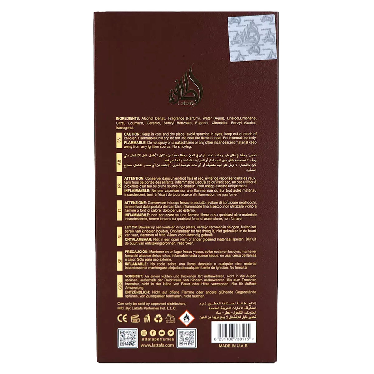 Oud Eau De Parfum Spray 3.4 Ounce U4549