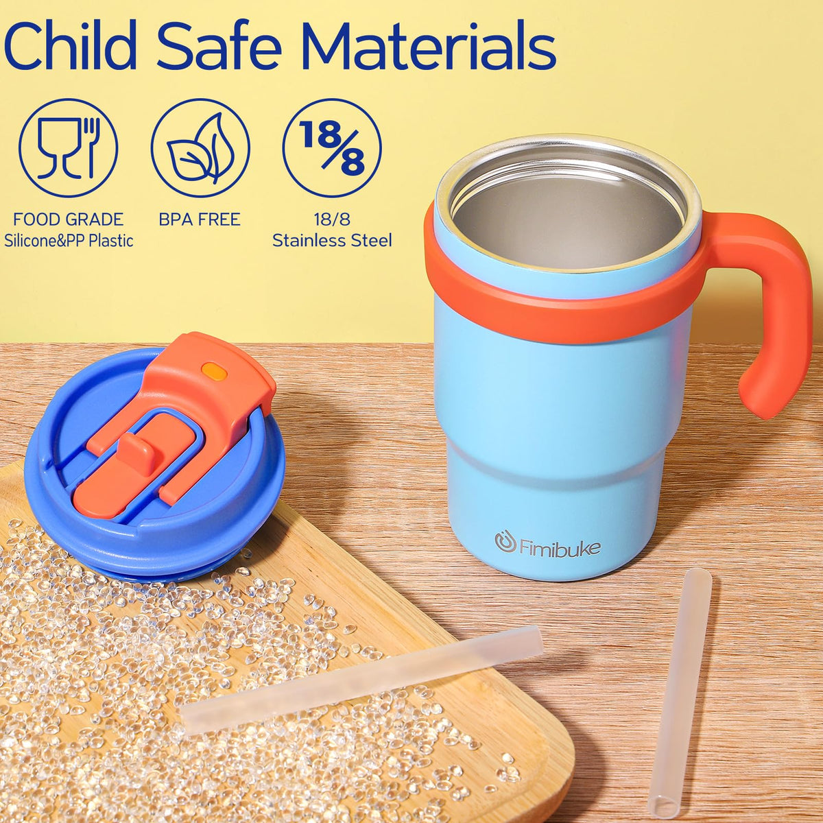 16oz Kids Insulated Tumbler with Handle, 2 Pack T664538
