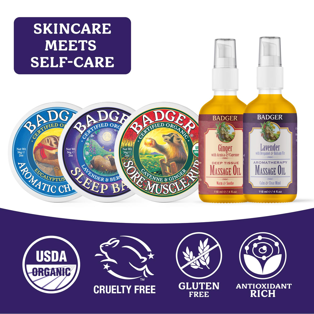 Organic Lavender Massage Oil 4 fl oz U651