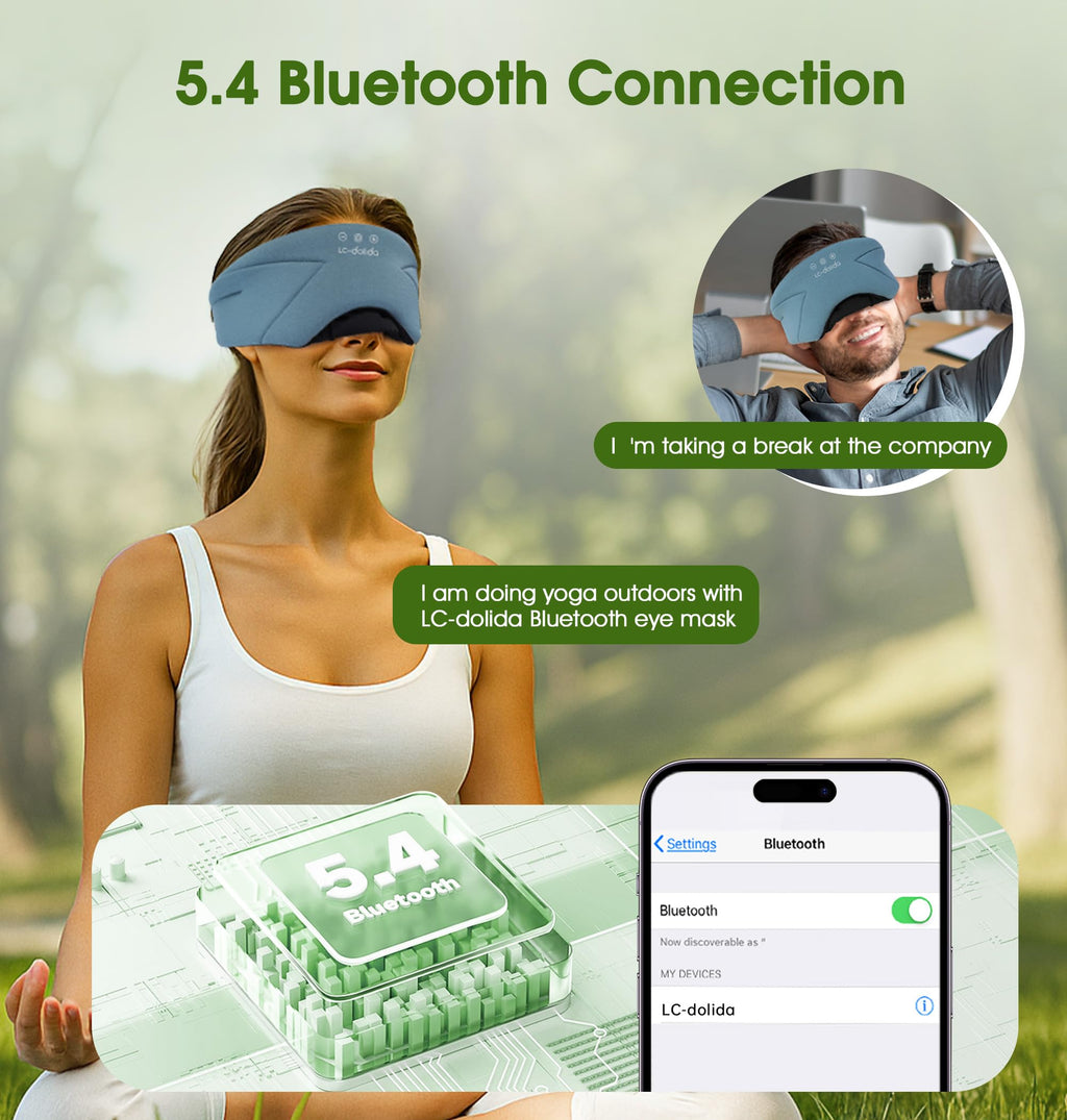Soft Bamboo Cotton Bluetooth Sleep Mask with Headphones H26775