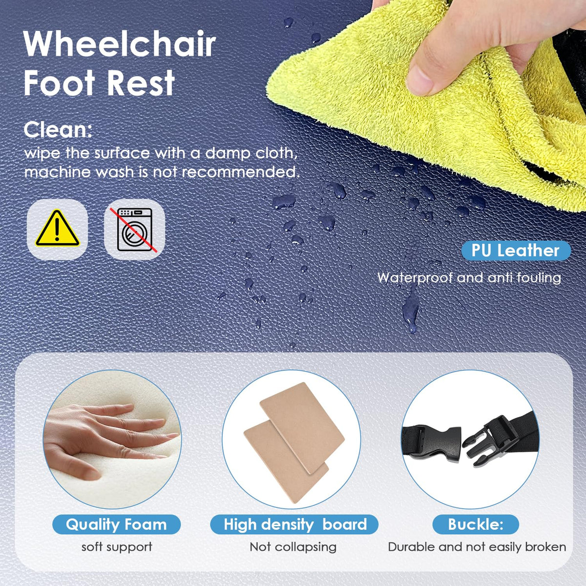 Wheelchair Foot Rest Elevating Extender Leg Rest Replacement Pad R48445