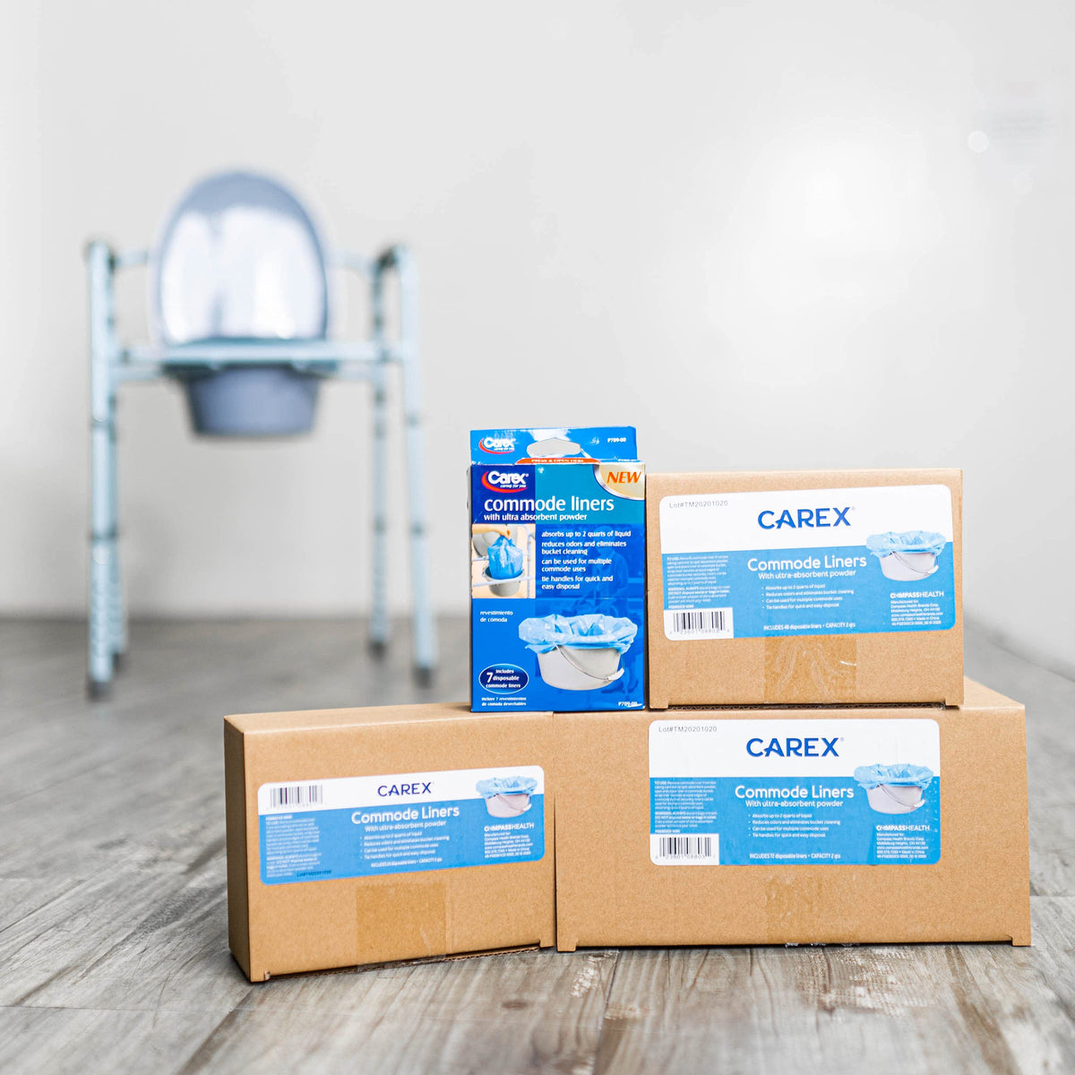 Commode Liners with Absorbent Powder, 7 Count (Pack of 6) R24878