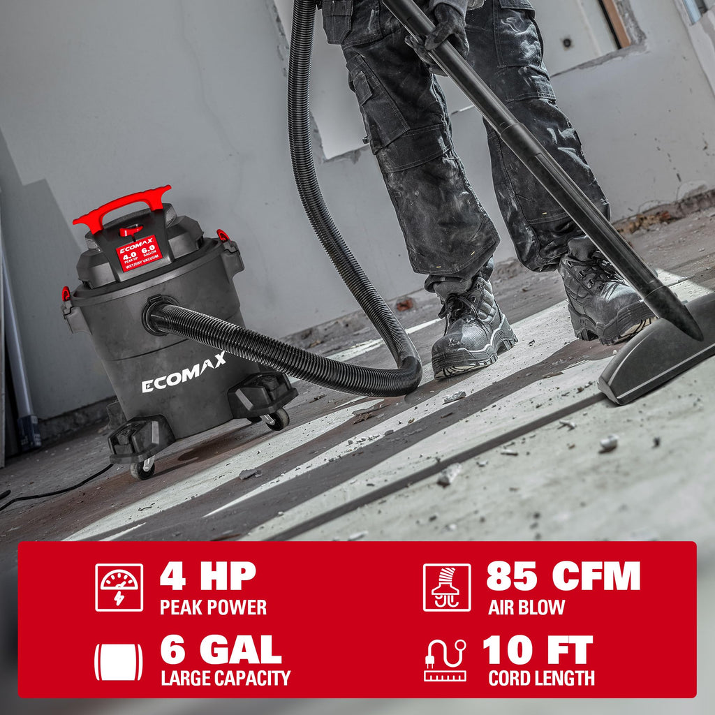 6 Gallon 4 HP Wet Dry Shop Vac C225361