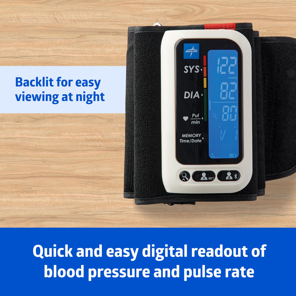 Bluetooth Blood Pressure Monitor with Upper Arm Cuff and Carrying Case H8600