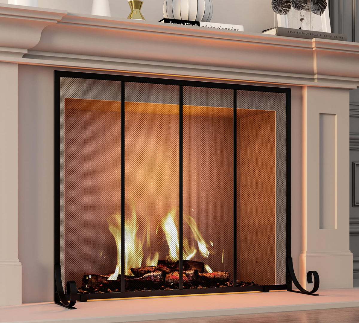 Wrought Iron Fireplace Screen C8860