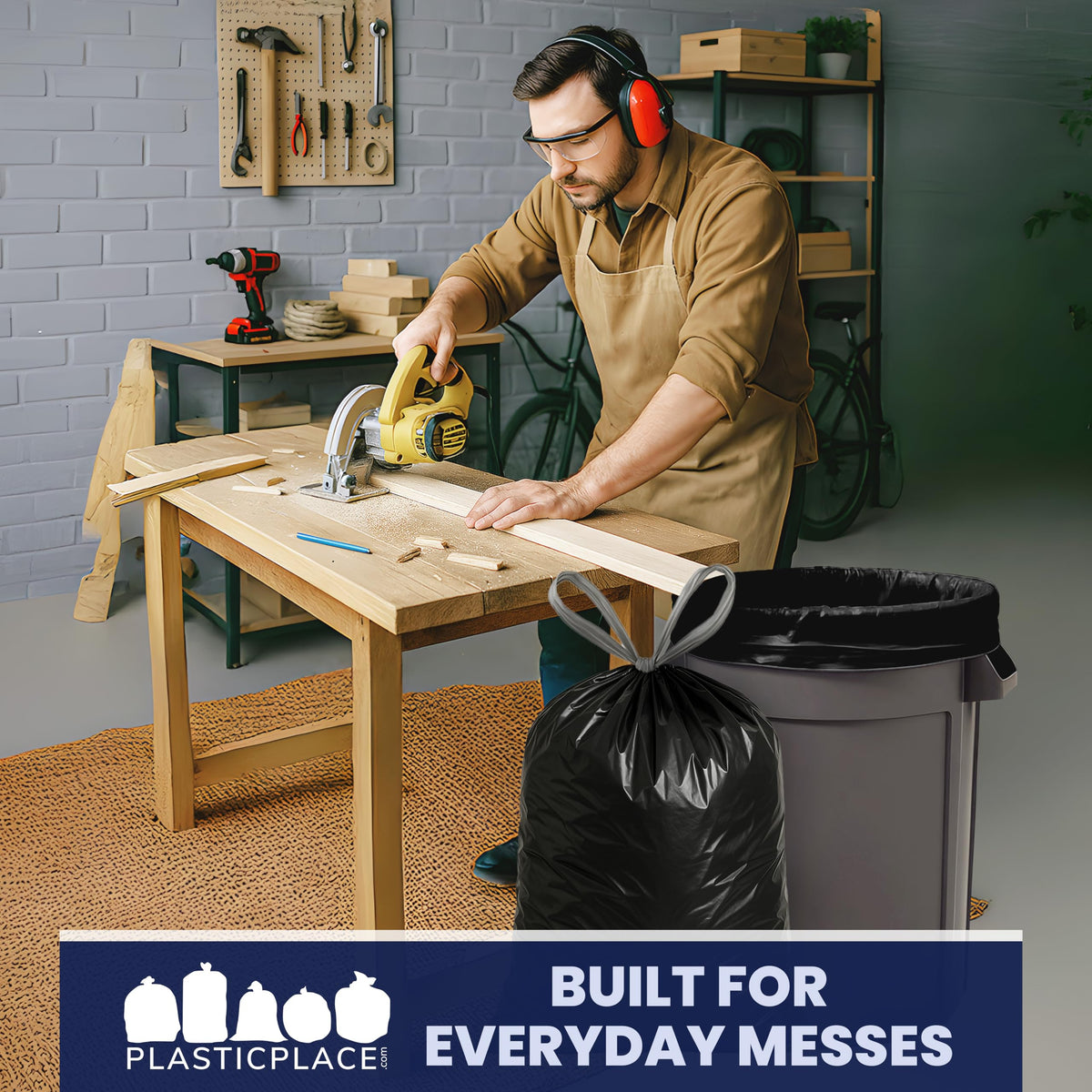 32-33 Gallon 1.2 Mil Black Drawstring Trash Bags, 100 Count W3041