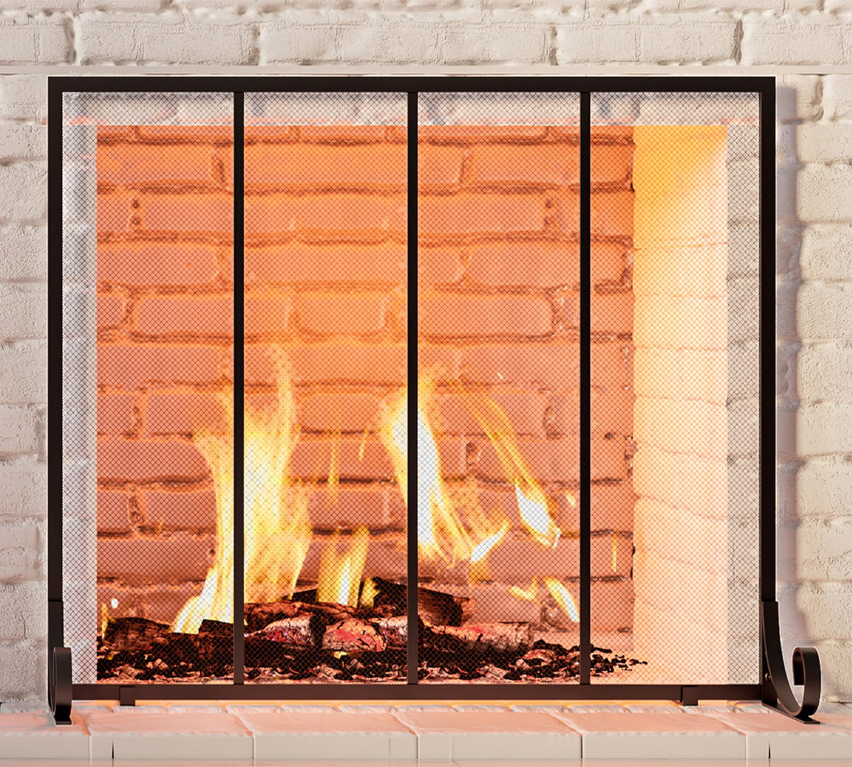 Wrought Iron Fireplace Screen C8860